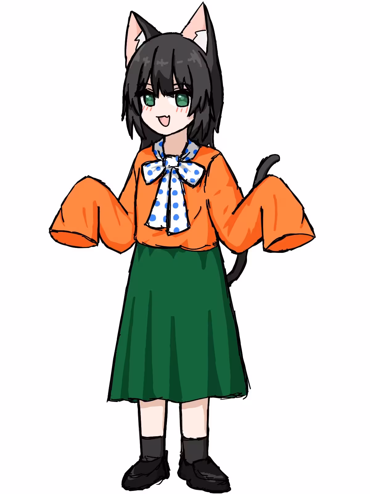 オリジナルキャラクターの資料用のイラストレーション画像