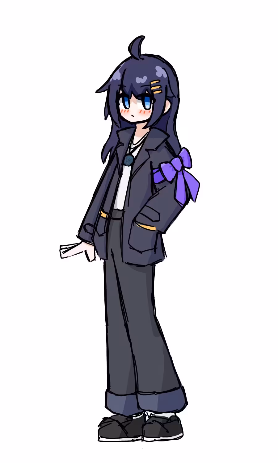 オリジナルキャラクターの資料用のイラストレーション画像